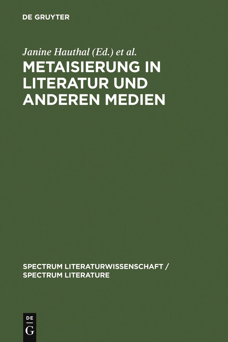 Metaisierung in Literatur und anderen Medien