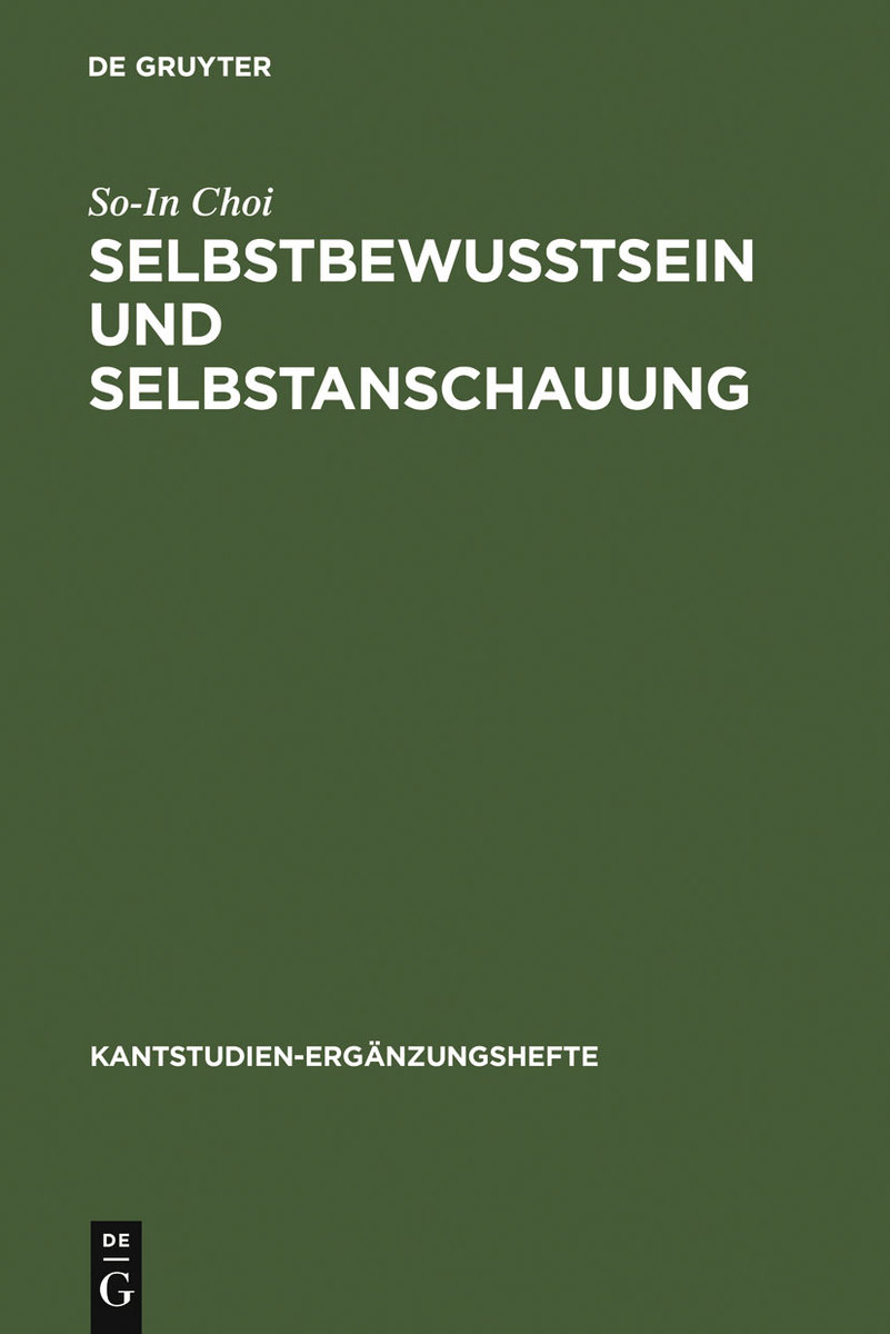 Selbstbewußtsein und Selbstanschauung