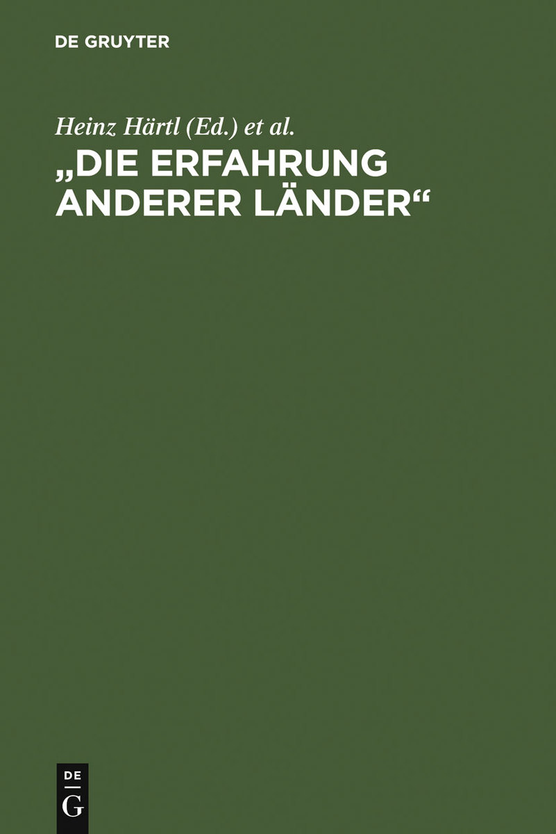 'Die Erfahrung anderer Länder'