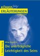 Die unerträgliche Leichtigkeit des Seins von Milan Kundera. Textanalyse und Interpretation.