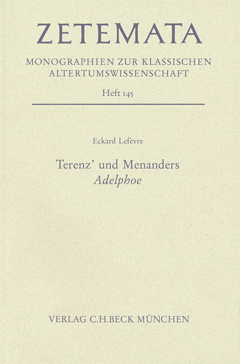 Terenz' und Menanders Adelphoe