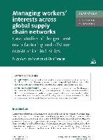 Case Study: Managing Workers' Interests Across Global Supply Chains Networks