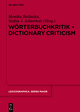 Wörterbuchkritik - Dictionary Criticism