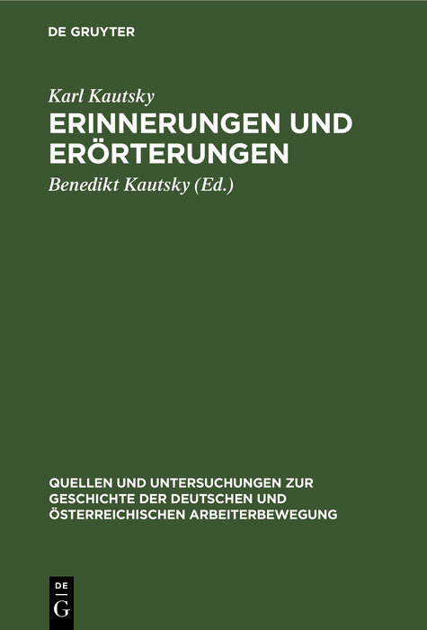 Erinnerungen und Erörterungen