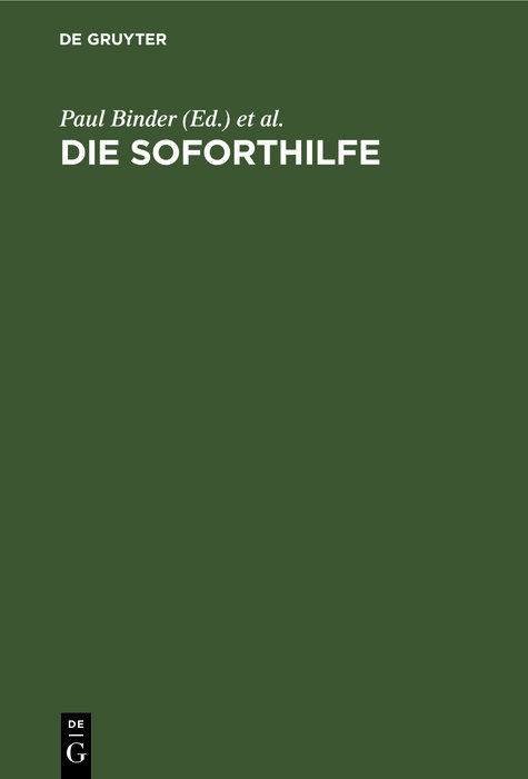 Die Soforthilfe