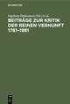 Beiträge zur Kritik der reinen Vernunft 1781-1981