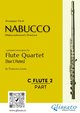 Flute 2 part of 'Nabucco' overture for Flute Quartet