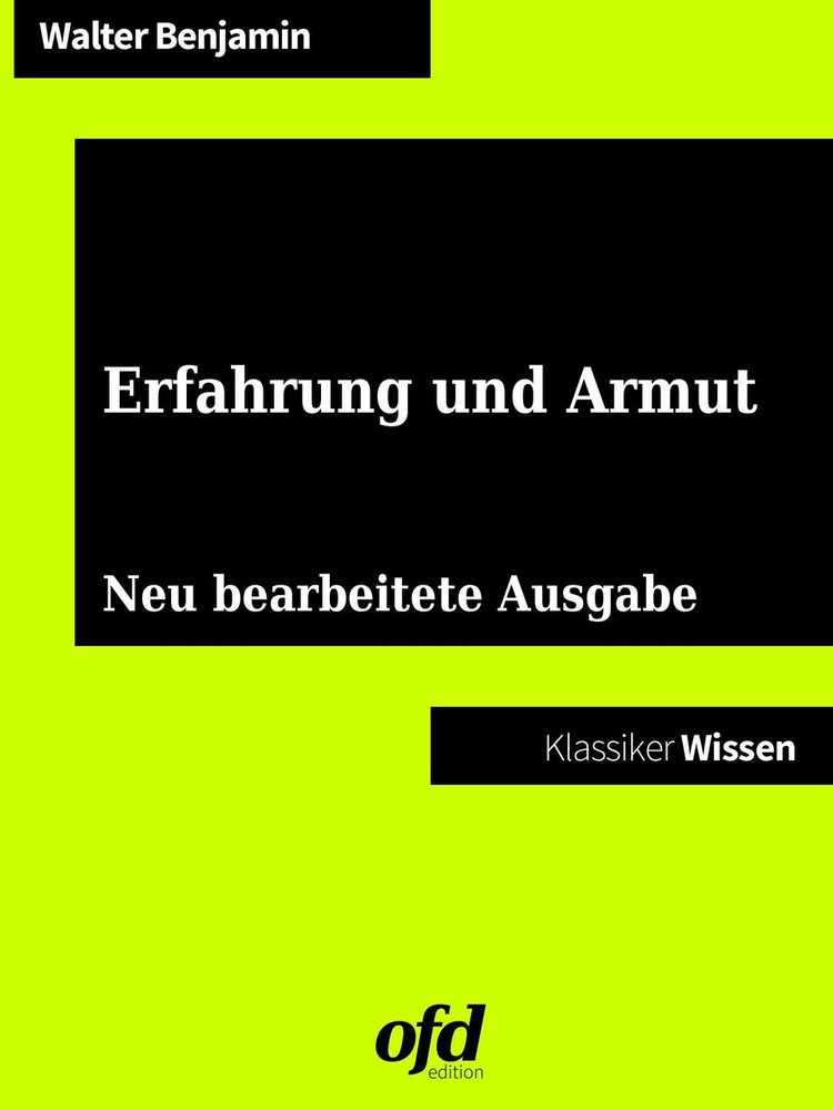 Erfahrung und Armut