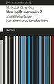 Was heißt hier 'wir'? Zur Rhetorik der parlamentarischen Rechten