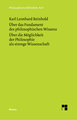 Über das Fundament des philosophischen Wissens. Über die Möglichkeit der Philosophie als strenge Wissenschaft