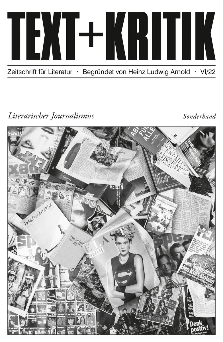 TEXT + KRITIK Sonderband  - Literarischer Journalismus