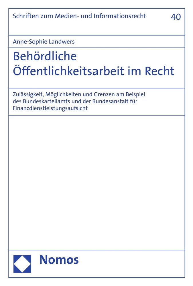 Behördliche Öffentlichkeitsarbeit im Recht