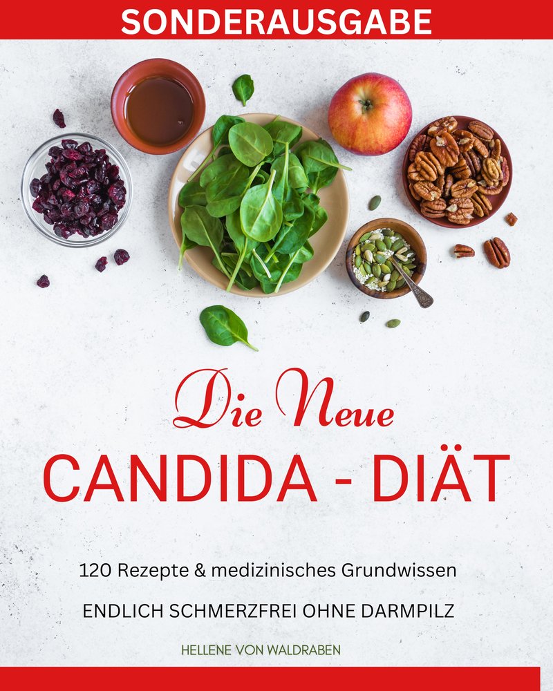 DIE NEUE CANDIDA DIÄT: 120 Rezepte & medizinisches Grundwissen: ENDLICH SCHMERZFREI OHNE DARMPILZ