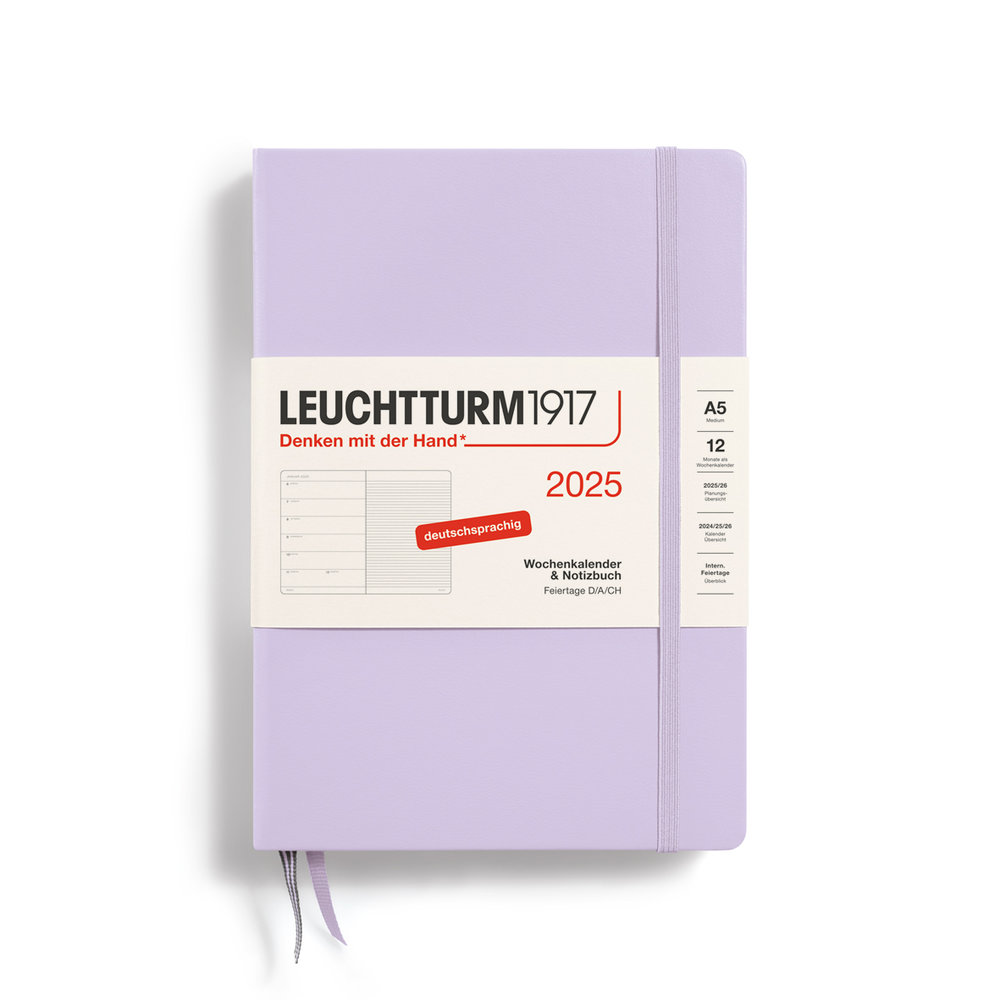 Wochenkalender & Notizbuch Medium A5 Lilac 2025