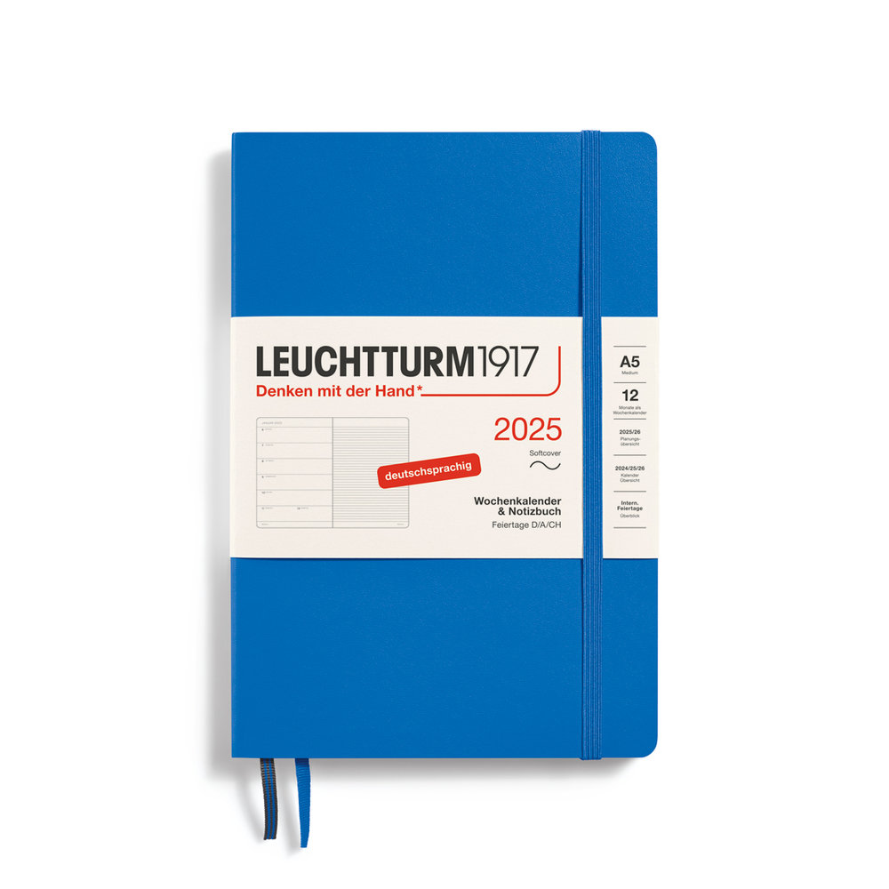 Wochenkalender & Notizbuch Medium A5 Sky 2025