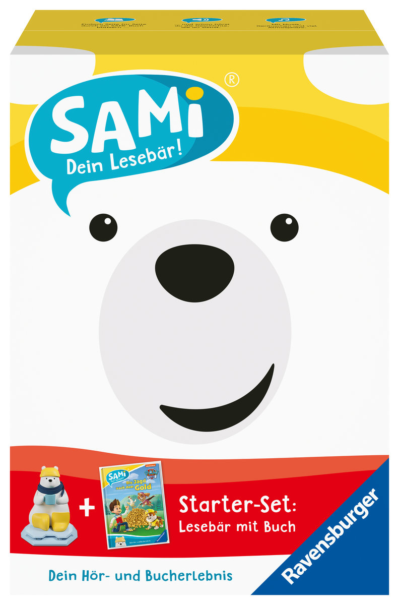 Ravensburger 00097 - SAMi, dein Lesebär, Starter-Set - PAW Patrol, für Kinder ab 5 Jahren