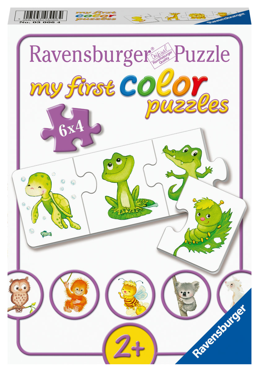 Ravensburger Kinderpuzzle - 03006 Meine liebsten Tierkinder - my first color puzzle mit 6x4 Teilen - Puzzle für Kinder a