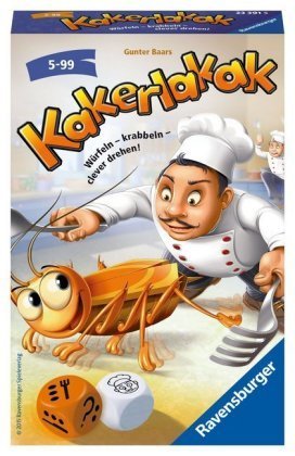 Ravensburger 23391 - Kakerlakak, Mitbringspiel für 2-4 Spieler, Kinderspiel ab 5 Jahren, kompaktes Format, Reisespiel, B