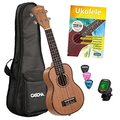 Cascha: Ukulele-Set Premium Mahagoni Sopran-Ukulele - (Buch dt/en/fr/sp +Audio Online +Instrument +Tasche +3 Picks +Tuner)