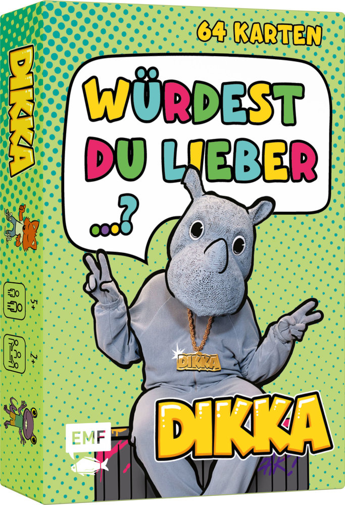 Kartenspiel: Würdest du lieber...? Nashornstarke Fragen für Kids mit DIKKA