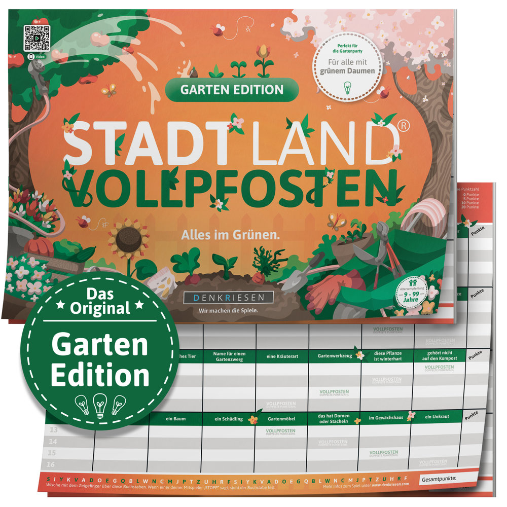 DENKRIESEN - STADT LAND VOLLPFOSTEN® - GARTEN EDITION - 'Alles im Grünen.' - A4