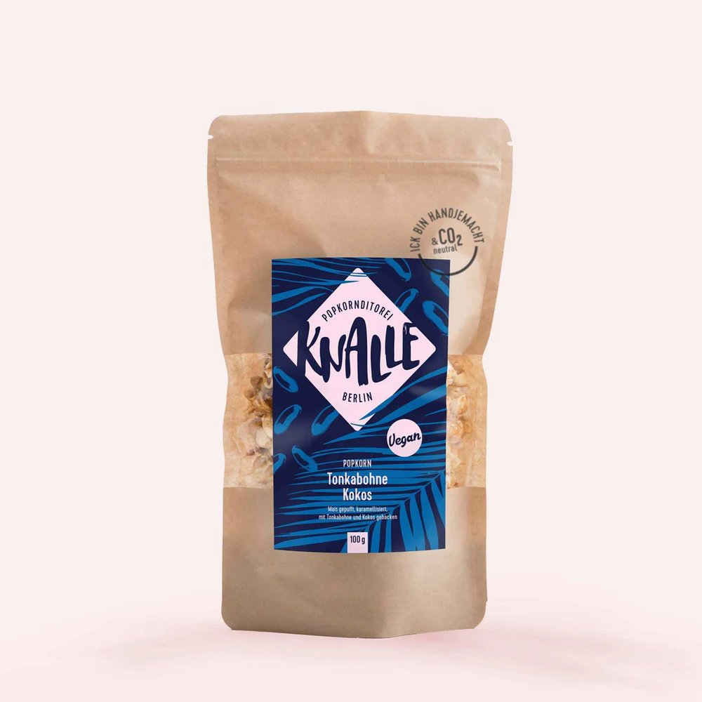 Tonkabohne Kokos VEGAN Popcorn Snack Knalle Popkorn