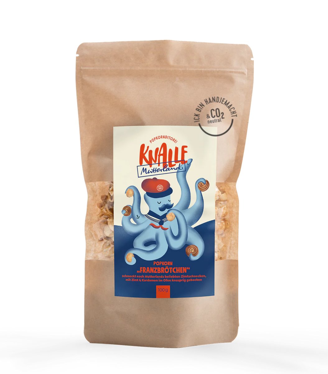 Franzbrötchen / Zimtschnecke - Popcorn Snack - Knalle Popkorn - 100g-