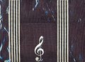 Canvas Tote Bag With Treble Clef/Sheet Music Design