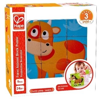 Hape Blockpuzzle Bauernhof (Kinderpuzzle)