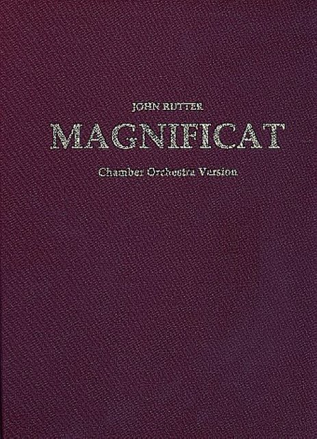 Magnificat for soprano, mixed chorus and chamber orchestra - score,  cloth-bound