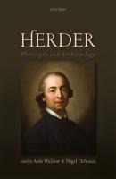 Herder: Philosophy and Anthropology