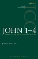 John 1-4 (ICC)