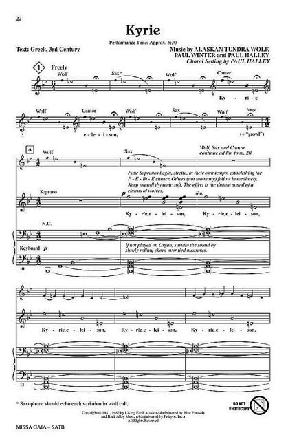 Missa Gaia (Earth Mass) - SATB