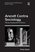 Arendt Contra Sociology