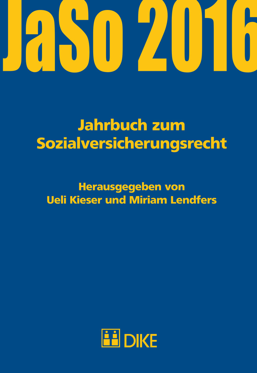 Jahrbuch zum Sozialversicherungsrecht 2016