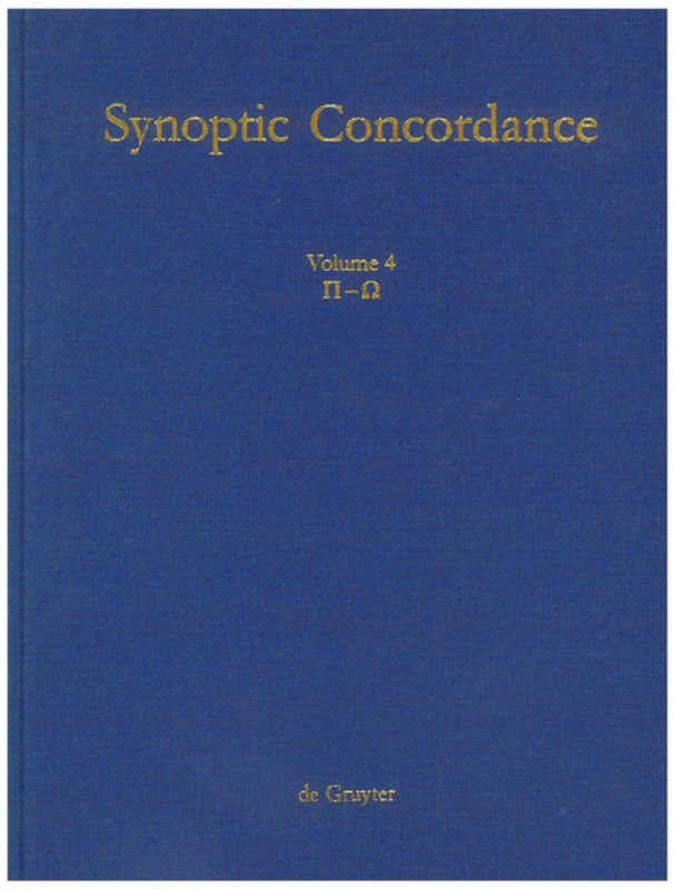 Paul Hoffmann; Thomas Hieke; Ulrich Bauer: Synoptic Concordance / P[i] - O[mega]