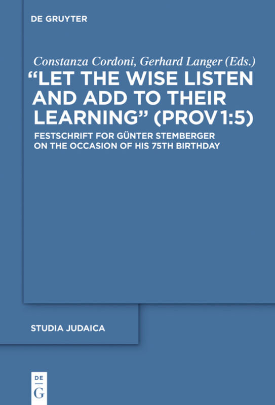 'Let the Wise Listen and add to Their Learning' (Prov 1:5)