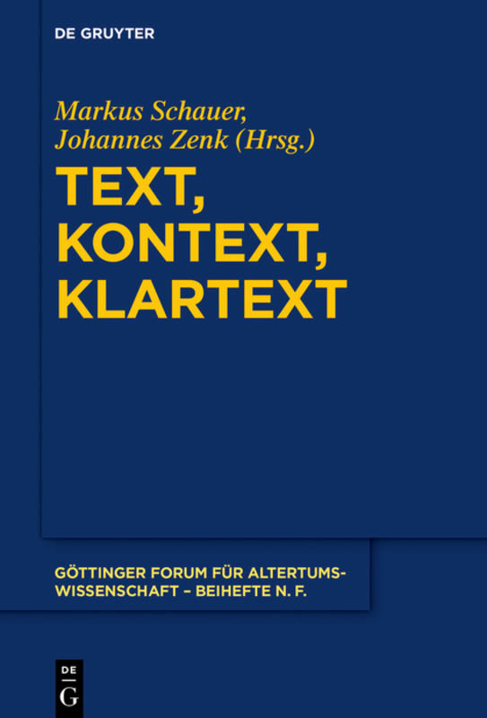 Text, Kontext, Klartext