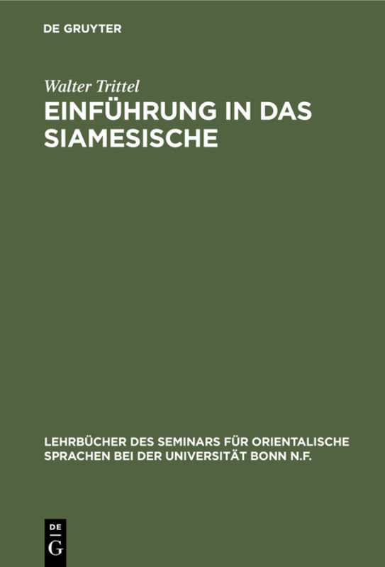 Einführung in das Siamesische