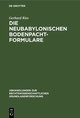 Die neubabylonischen Bodenpachtformulare