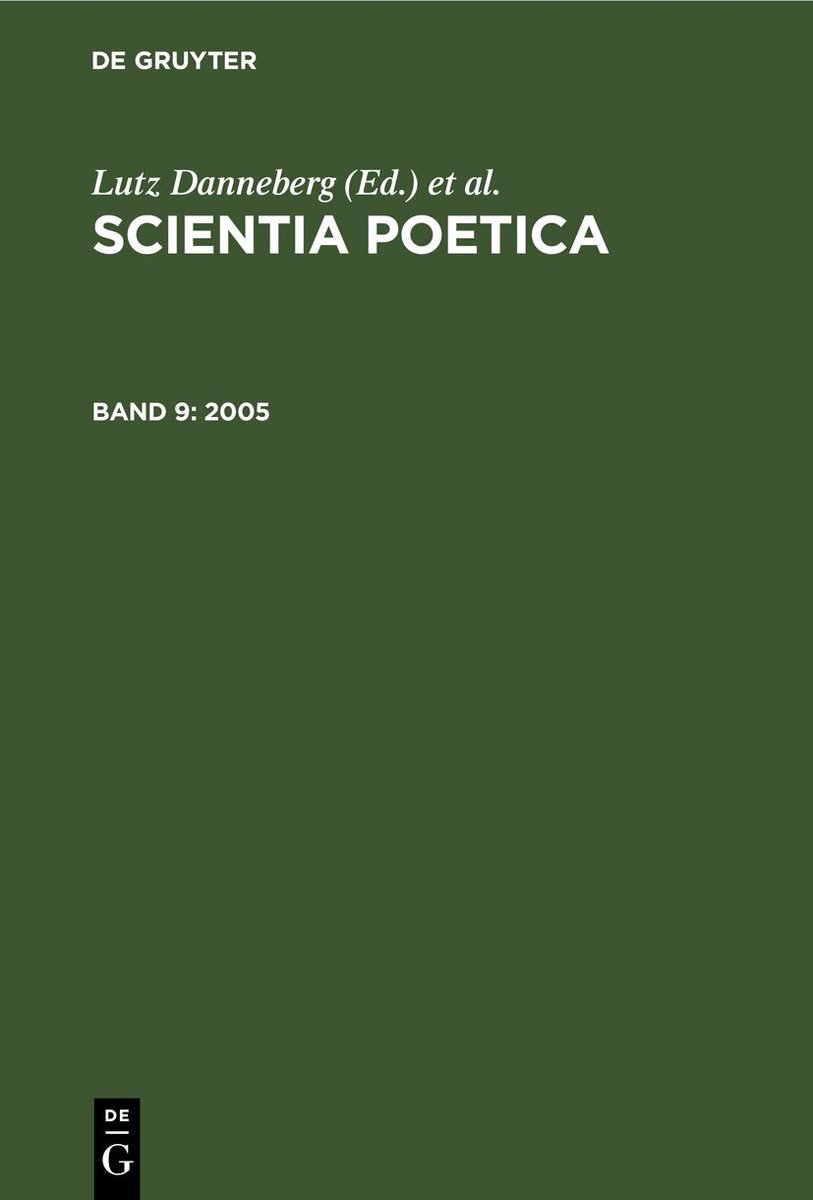 Scientia Poetica / 2005