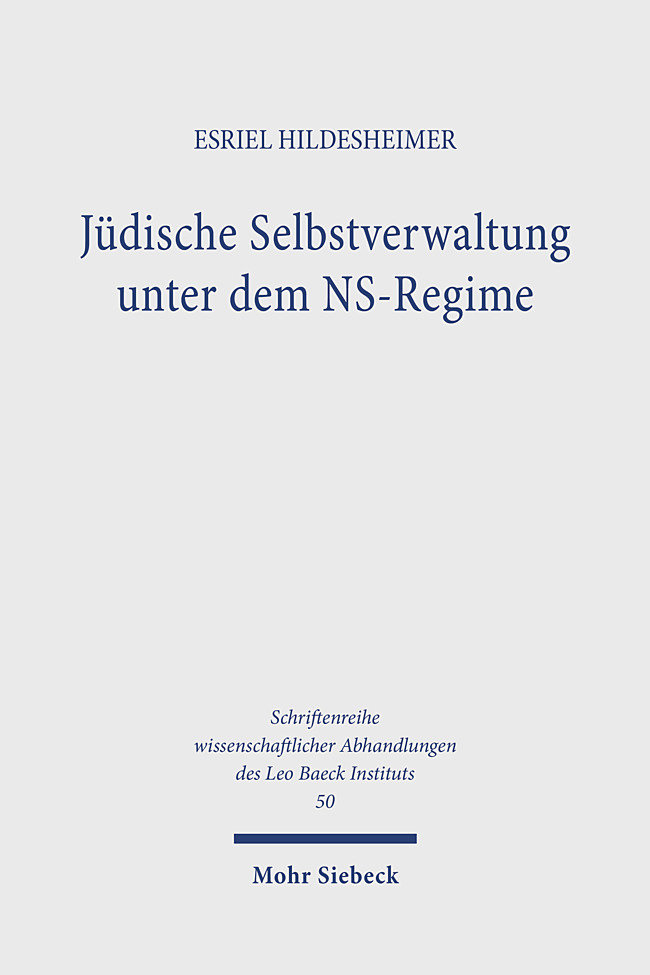 Jüdische Selbstverwaltung unter dem NS-Regime