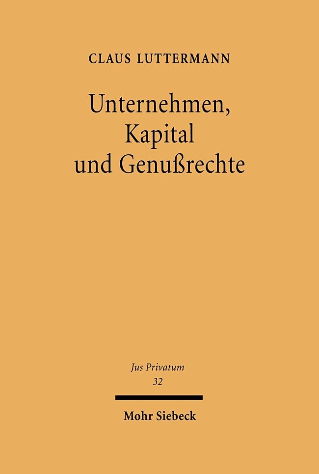 Unternehmen, Kapital und Genußrechte