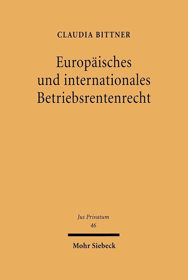 Europäisches und internationales Betriebsrentenrecht