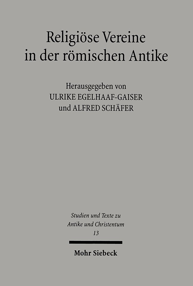 Religiöse Vereine in der römischen Antike