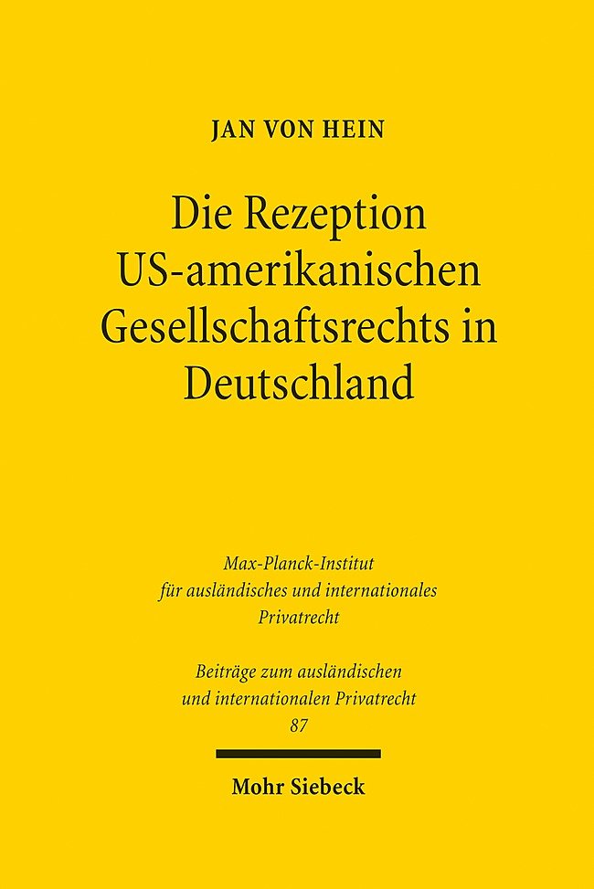 Die Rezeption US-amerikanischen Gesellschaftsrechts in Deutschland