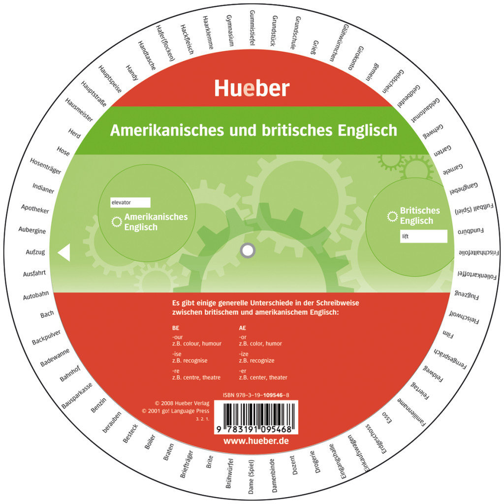 Wheel - Amerikanisches und britisches Englisch