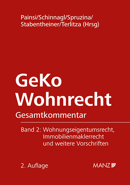 GeKo Wohnrecht Gesamtkommentar Band 2 Wohnungseigentumsgesetz