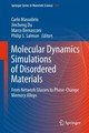 Molecular Dynamics Simulations of Disordered Materials