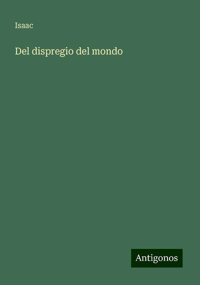 Del dispregio del mondo